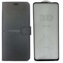 Kit Capa Carteira Compatível c/ Motorola G42 + Película 3D Kit Capa Carteira Compatível c/ Motorola G42 + Película 3D