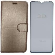 Kit Capa Carteira Compatível c/ Samsung A04 + Película 3D