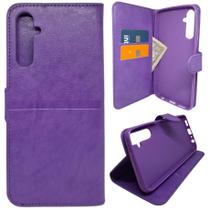 Kit Capa Carteira Compatível c/ Samsung A05s + Película 3D