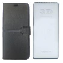 Kit Capa Carteira Compatível c/ Samsung M53 + Película 3D
