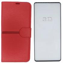 Kit Capa Carteira Compatível c/ Xiaomi Mi 11 Lite + Película 3D Kit Capa Carteira Compatível c/ Xiaomi Mi 11 Lite + Película 3D