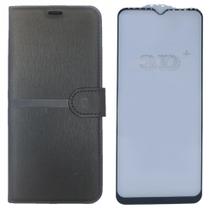 Kit Capa Carteira Compatível Com Samsung A34 + Película 3D