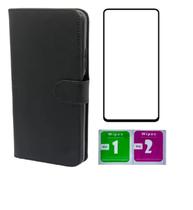 Kit Capa Carteira Flip Samsung Galaxy A32 4g Tela 6.4 + Pelicula 3D de vidro