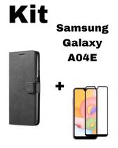 Kit Capa Carteira + Película 3D de Vidro para Samsung Galaxy A04E