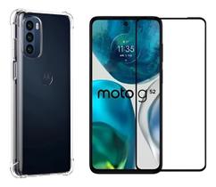 Kit Capa Case Anti Impacto Para Moto G52 / G82 + Pelicula 3D