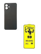 Kit Capa Case Aveludada Preto + Película Cerâmica Fosca Samsung Galaxy A07