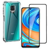 Kit Capa Case Capinha Anti Impacto + Película 3D 5D 6D 9D Borda Protetora Xiaomi Redmi Note 9 Pro