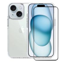 Kit Capa case capinha Anti-Slip e Pelicula Coverage 5D Pro Preta para iPhone 15 - Gshield
