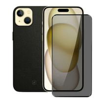 Kit Capa case capinha Couro Dual Magsafe e Pelicula Defender Pro Privacidade para iPhone 15 - Gshield