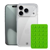 Kit Capa case capinha Crystal Slim para iPhone 17 Pro + Ventosa - Verde - Gshield Kit Capa case capinha Crystal Slim para iPhone 17 Pro + Ventosa - Verde - Gshield