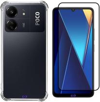 Kit Capa, Case, Capinha e Película de Vidro 3D 9D para Poco C65