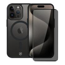 Kit Capa case capinha Magsafe e Película Defender Pro Privacidade para iPhone 15 Pro Max - Gshield