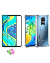 Kit Capa Case Capinha + Película 3d Vidro Temperado Para Redmi Note 9 Envio Imediato