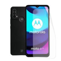 Kit Capa case capinha Silicon Veloz e Película Hydrogel HD para Motorola Moto E20 - Gshield
