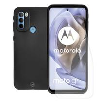 Kit Capa case capinha Silicon Veloz e Película Hydrogel HD para Motorola Moto G31 - Gshield