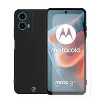 Kit Capa case capinha Silicon Veloz e Película Hydrogel HD para Motorola Moto G34 - Gshield