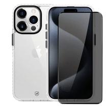 Kit Capa case capinha Urus Branca e Pelicula Defender Pro Privacidade para iPhone 15 Pro - Gshield