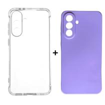 Kit Capa Case Colorida + Capinha Transparente P/ Samsung A56