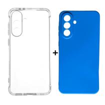 Kit Capa Case Colorida + Capinha Transparente Samsung A56