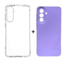 Kit Capa Case Colorida + Capinha Transparente Samsung A56