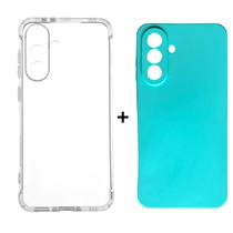 Kit Capa Case Colorida + Capinha Transparente Samsung A56