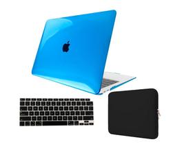 Kit Capa Case Compativel Macbook AIR 11" A1465 A1370 cor ARC + Pel. Teclado + Capa Noeprene