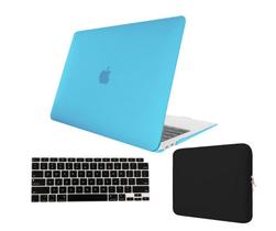 Kit Capa Case Compativel Macbook NEW 12" A1534 cor AZPSN + Pel. Teclado + Capa Noeprene