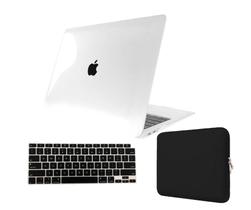 Kit Capa Case Compativel Macbook NEW AIR 13" A2179 A2337 CHIP M1 cor TC + Pel. Teclado + Capa Noeprene