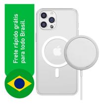 Kit Capa Case Compatível Magsafe Carregador Magnetico Para iP 12 Pro Max Tela de 6.7 Polegadas