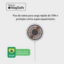 Kit Capa Case Compatível Magsafe Carregador Magnetico Para iPhone 13 e 13 Pró tela 6.1 Polegadas