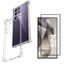 Kit Capa Case Para Galaxy S24 Ultra Antishock + Película 3d