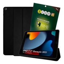 Kit Capa Case Para Ipad 9 9ª Geração 2021 Tela 10.2 Smart Couro Anti Impacto + Pelicula Premium HPrime