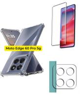 Kit Capa Case+ Película 3d + Película Da Câmera Para Moto Edge 60 Pro