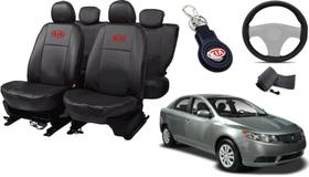 Kit Capa Cerato 2008 a 2013 + Chaveiro + Capa de Volante Sofisticada
