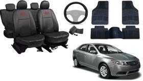 Kit Capa Cerato 2008 a 2013 + Tapete + Capa de Volante Funcionalidade e Conforto Premium