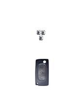 Kit capa chave canivete peugeot citroen 3 botões farol