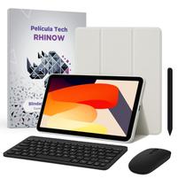 Kit Capa Cinza Claro Slim para Xiaomi Redmi Pad SE 11": Película de vidro + Caneta Precision + Teclado + Mouse