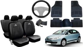 Kit Capa Citroen C4 2010 a 2013 + Tapete + Capa de Volante para Elegância e Conforto