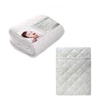 Kit Capa Colchao Impermeavel Berço Bebe e Capa Porta Travesseiro 30x40cm Antialergica Macia Branco Silenciosa