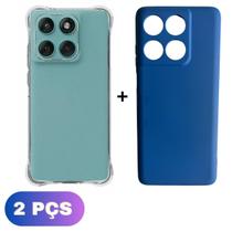 Kit Capa Colorida + Capa Transparente Moto Edge 60 Fusion - Db