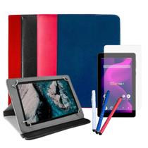 Kit Capa com Suporte para Tablet Positivo Vision Tab 7 + Película + Caneta Touch