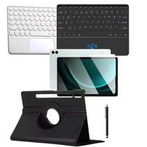 Kit Capa com Teclado + HydroGel + Caneta Touch Para Galaxy Tab S9 FE