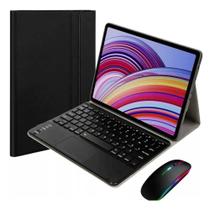 Kit Capa com Teclado + Mouse Sem Fio para Lenovo Tab K10 10.1 Polegadas