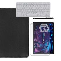 Kit Capa Com Teclado + Película De Hydrogel + Caneta Touch Para Tablet Positivo Vision Tab 10