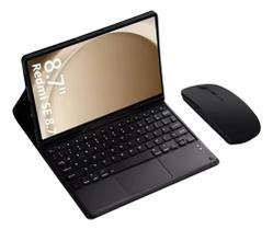 Kit Capa Com Teclado + Touchpad Para Redmi Se 8.7' + Mouse Slim
