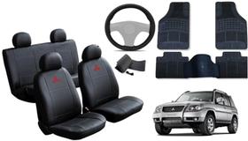 Kit Capa Completa Pajero 1999 a 2008 com Tapete e Capa de Volante