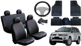 Kit Capa Completa Pajero 2008 a 2016 + Tapete de Couro e Volante