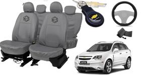 Kit Capa Couro Captiva 08-12 + Chaveiro Exclusivo Brinde