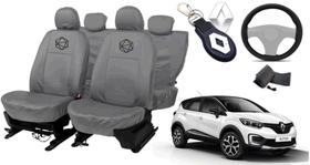 Kit capa couro Captur 17-23 + volante antiderrapante Kit capa couro Captur 17-23 + volante antiderrapante