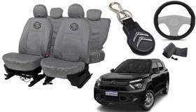 Kit capa couro cinza C3 Aircross 2010 a 2020 perfeito encaixe